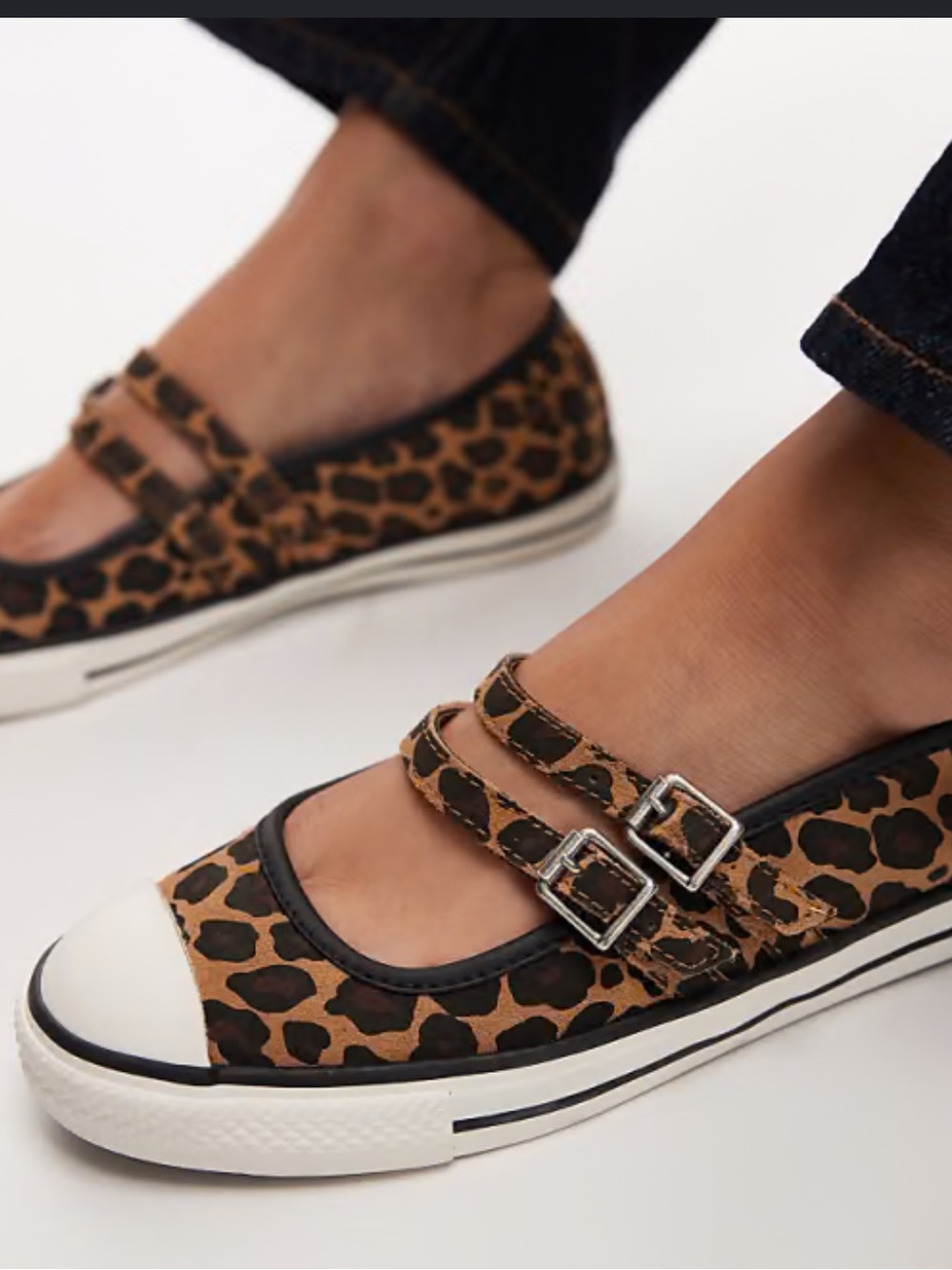 Chuck Taylor All Star Dainty Mary Jane Leopard Suede